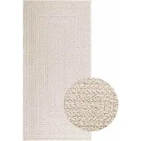 vidaXL Matta ZIZUR gräddvit 100x200 cm jutelook inomhus och utomhus