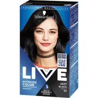 Schwarzkopf Live Permanent Hårfärg - 099 Djup Svart