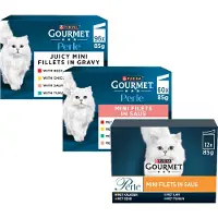 Gourmet Perle med nötkött, kyckling, lax och tonfisk våtfoder katt (multipack)