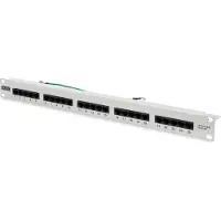 Digitus CAT 3 ISDN - Patch-panel - rackmontering - CAT 3 - RJ-45 X 25 - grå, RAL 7035 - 1U - 19
