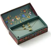 The Carat Shop Harry Potter: Quidditch Gift Box With Cute Golden Snitch Necklace & Earrings
