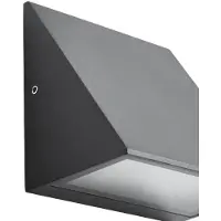 LINDBY LED utomhus vägglampa Triava , Svart, Aluminium / grå / zink, Modern, LED-vägglampa utomhus
