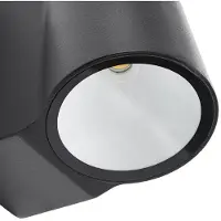 LINDBY LED utomhus vägglampa Illuvia , Svart, Aluminium / grå / zink, Modern, LED-vägglampa utomhus