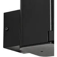 LINDBY Vägglampa utomhus Teyon , dimbar, Svart, Aluminium / grå / zink, Modern, Utomhusvägglampa