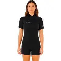 Rip Curl Trad 2/2 Mm Spring Fl Kortärmad Shorty Med Dragkedja Bak För Dam