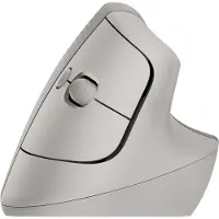 Logitech Ergo Series Lift - Vertikal mus - ergonomisk - optisk - 6 knappar - trådlös - Bluetooth, 2.4 GHz - Logi Bolt USB-mottagare - sand...