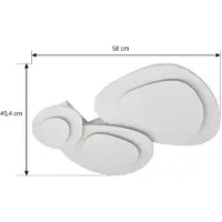 LINDBY LED taklampa Delar , dimbar, Vitt / opal, Vardagsrum / matsal, Syntetmaterial, Modern, LED-taklampa