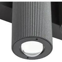 LUCANDE LED utomhus vägglampa Torvian , Svart, Metall, Modern, LED-vägglampa utomhus