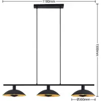 LINDBY Taklampa , Narisara, dimbara, Svart, Vardagsrum, Metall, Modern