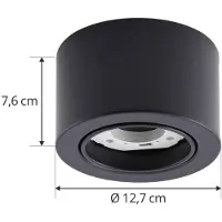 LINDBY Taklampa Jyla , dimbar, Svart, Vardagsrum / matsal, Metall, Modern, Taklampa
