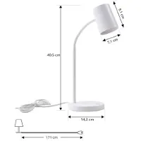 LINDBY Bordslampa , Radka, Vit, Arbetsrum / hemkontor, Plast, Modern