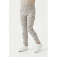 Happy girls Leggings gråmelerad / lila / rosa