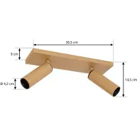 Arcchio Taklampor , Brinja Slim, dimbara, Brun / rost, Hall, Aluminium, Modern