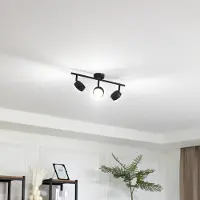 LINDBY taklampa Jyla, 3 lampor, matt svart Jyla , dimbar, Svart, Arbetsrum / kontor, Metall, Modern, Spotlight