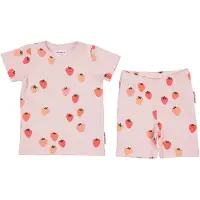 Geggamoja Sommarset Bambu Strawberry - 110/116