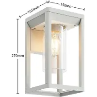LINDBY Vägglampa utomhus Estami , dimbar, Aluminium / grå / zink, Aluminium / grå / zink, Modern, Utomhusvägglampa