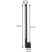 LINDBY LED utomhus vägglampa Neano , Svart, Aluminium / grå / zink, Modern, LED-vägglampa utomhus