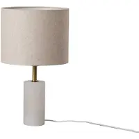 LINDBY Bordslampa , Alabaster, Beige, Vardagsrum, Tyg / textil, Skandinavisk