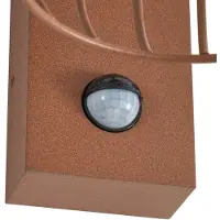 LUCANDE Utomhus vägglampa med rörelsesensor Chandan , dimbar, Brun / rost, Aluminium / grå / zink, Modern
