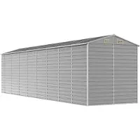 vidaXL Trädgårdsskjul ljusgrå 191x725x198 cm galvaniserat stål