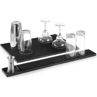 Super Merchant Rektangulär gummimatta för glas 300x150xH10mm Hendi 597989