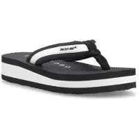 Rocket dog Monica Nylon PU Textila Kvinnors Svart/Off White Flip Flops