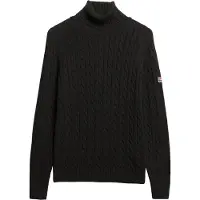 Superdry för kvinnor. W6110614A Kabelrullebygel grå (6), Svart, Casual, Bomull