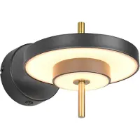 TRIO Lighting LED vägglampa Keaton, dimbar, Svart, Vardagsrum / matsal, Metall, LED-vägglampa, vägglampa inomhus