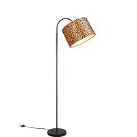 TRIO Leuchten Båglampa Pardina, Brun / rost, Vardagsrum / matsal, Metall, Modern, Golvlampa