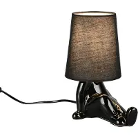 Reality Leuchten Bordslampa Huma, Svart, Vardagsrum / matsal, Keramik, Ungt boande, Bordslampa