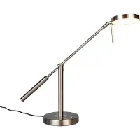 TRIO Lighting Skrivbordslampa Monza, dimbar, Aluminium / grå / zink, Arbetsrum / kontor, Metall, Modern, Bordslampa