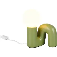 Reality Leuchten Bordslampa Quinn, Grön, Vardagsrum / matsal, Keramik, Ungt boande, Bordslampa