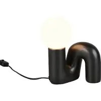 RL LIVE YOUR LIGHT Leuchten Bordslampa Quinn, Svart, Vardagsrum / matsal, Keramik, Ungt boande, Bordslampa