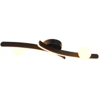 TRIO Lighting Taklampa Napoli, dimbar, Svart, Vardagsrum / matsal, Metall, Modern, Taklampa