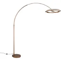 TRIO Lighting Båglampa Amador, dimbar, Brun / rost, Vardagsrum / matsal, Metall, Modern, Golvlampa