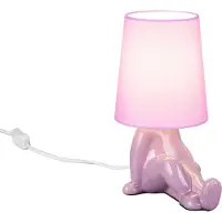 Reality Leuchten Bordslampa Huma, Violett / rosa / rosè, Vardagsrum / matsal, Keramik, Ungt boande, Bordslampa