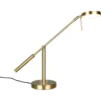 TRIO Lighting Skrivbordslampa Monza, dimbar, Mässing / guld, Arbetsrum / kontor, Metall, Modern, Bordslampa