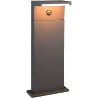 TRIO Lighting LED-sockellampa Ravi, antracit, höjd 50 cm, sensor, IP54 Ravi, Svart, Aluminium / grå / zink, Modern, Utomhuslampa
