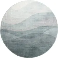 FRAAI Rund modern matta | Field grön hos Volero | Ø 120 cm | Polyester | Asymmetrisk | Rund | Låg lugg