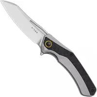 Kizer Cutlery Draca KI4751A1 Stonewashed S45VN, Aluminum &amp; Carbon Fiber, pocket knife