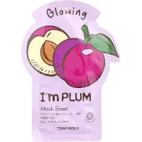 TonyMoly , Jag Är Plum, Glowing Beauty Mask Sheet, 1 Blad, 0.74 oz (21 g)