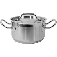 PADU Mellangryta med lock i rostfritt stål 16x9,5, 1,9 L