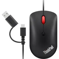 Lenovo ThinkPad Compact WiFi mus Sladd Optisk Svart 4 Knappar 800 dpi, 1600 dpi, 2400 dpi