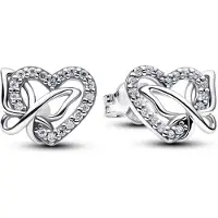 Pandora Moments hjärtörhängen i silver 294476C01