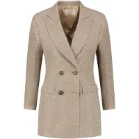 Vulto Kavaj 'Silk Bouclé Jacket' beige