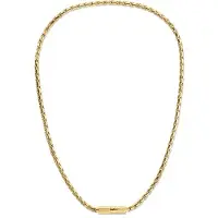 Calvin Klein Gold Plated Steel Barrel Link Necklace