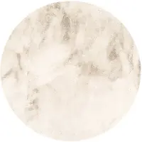 NATURL. Rund fluffig matta | Comfy Supreme gräddvit hos Volero | Ø 120 cm | Polyester | Enfärgad | Rund | Hög lugg