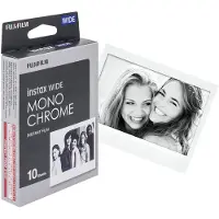 Fujifilm Instax Wide Monochrome - Svartvit film för snabbframkallning - instax Wide - ISO 800 - 10 exponeringar