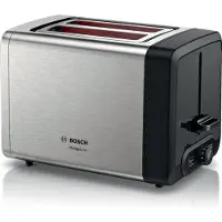 Bosch DesignLine TAT4P420 - Brödrost - 2 skiva - 2 Kortplatser - rostfritt stål/svart
