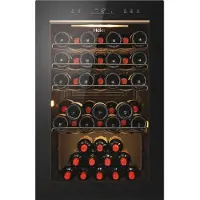 Haier Wine Bank 50 Serie 3 HWS49GAE, Vinkylare med kompressor, Fristående, 49 flaska/flaskor, F, Svart, Svart